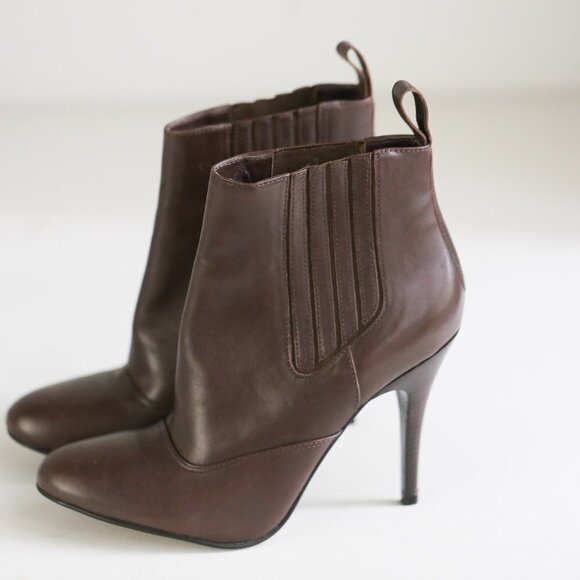 French Connection Dark Brown  Stiletto Booties - Picture 4 of 10